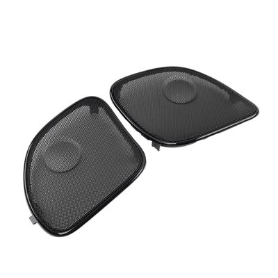 Cnoula11 2pcs Rear Grill Speaker Cover Mesh Metal Black Motorbike for Harley Davidson Road Glide FLTRX