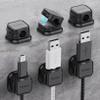 6 Pack Magnetic Cable Clip Organizer Cord Holder, Picozon Adhesive Cable Management, Wire Phone USB Charger Cable Holder, Keeper Organizer for Office Home Desktop Table - Black view 1