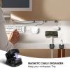 6 Pack Magnetic Cable Clip Organizer Cord Holder, Picozon Adhesive Cable Management, Wire Phone USB Charger Cable Holder, Keeper Organizer for Office Home Desktop Table - Black view 2
