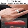 Smart Ring for Men Women Ceramics Smart Ring Blood Pressure Monitor Heart Rate Monitor Sleep Tracker Health Ring Fitness Tracker Pedometer Calories Step Counter Waterproof Compatible with iOS Android view 4
