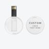 Round Card Custom USB Flash Drive, Personalized Circle Shaped USB Drives for Business Promotions, Wedding Favors, Corporate Gifts, Brand Events, Optional Custom Packaging (8GB,50PCS) view 1