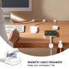 12 Pack Magnetic Cable Clip Organizer Cord Holder, Picozon Adhesive Cable Management, Wire Phone USB Charger Cable Holder, Keeper Organizer for Office Home Desktop Table - White view 2