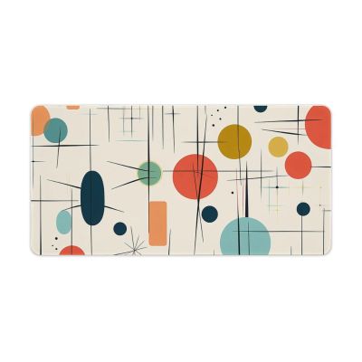 Large Mousepad Extended Gaming Mousepad Non Slip Base Waterproof Desk Mat with Stitched Edges Modern Mid Century MouseMat Keyboard Mat for Home Office 12x24 in