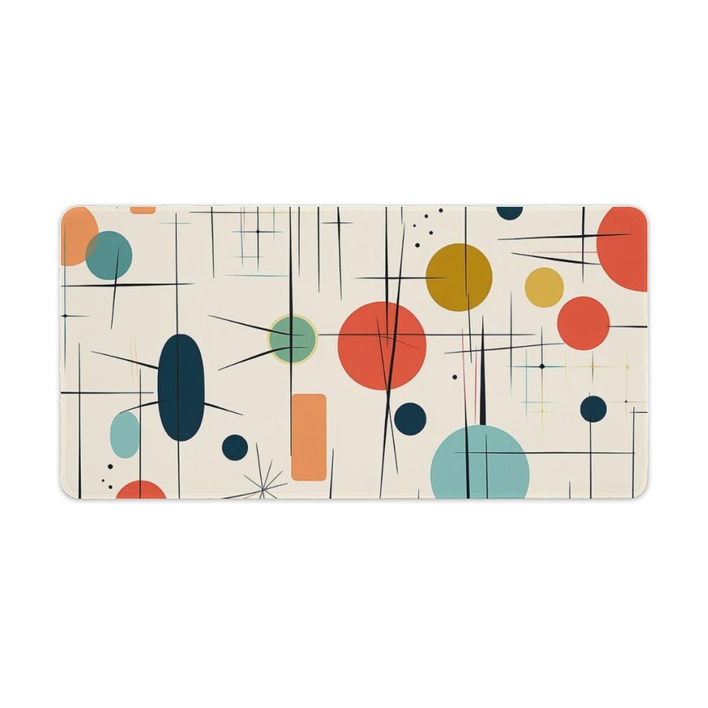 Large Mousepad Extended Gaming Mousepad Non Slip Base Waterproof Desk Mat with Stitched Edges Modern Mid Century MouseMat Keyboard Mat for Home Office 12x24 in
