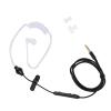 Air Tube Security Earpiece with Mic, Professional Noise Canceling Headset for Driving and Exercising, Compatible with iOS (Black line White Tube view 1