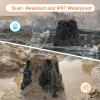 STUDIOFINIX 8 Inch Outdoor Rock Speakers Bluetooth Automatic Pairing Waterproof Wired 1200W Ultra High Power Superior Timbre,Design for Garden,Pool Area,Patio,Park.(2 Pair) view 4