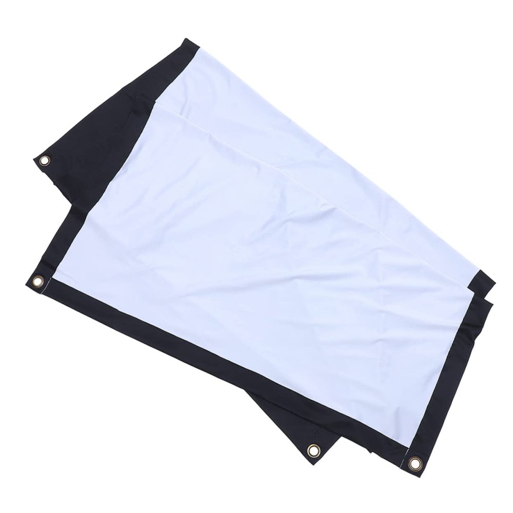 DOITOOL High Definition Projector Screen Set Crease Polyester Screen for Home Theater Schools Offices Wedding Church