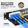PBAEGAV Patch Panel 12 Port Blank Network Patch Panel with Cable Management Bar Rackmount (Blank Patch Panle) view 2