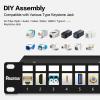 PBAEGAV Patch Panel 12 Port Blank Network Patch Panel with Cable Management Bar Rackmount (Blank Patch Panle) view 3