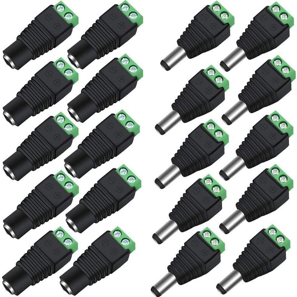 Spare Part Power Contor 10 Pairs 5.5mm X 2.1mm CCTV Installation Home O System