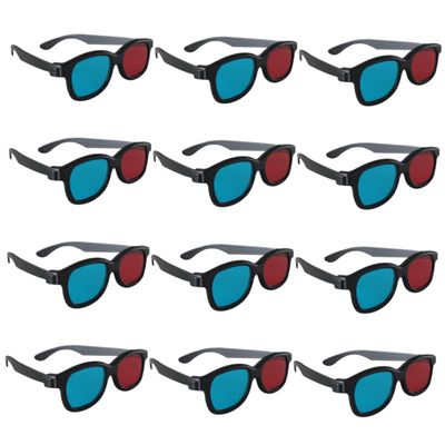 DOITOOL 20pcs Red Blue Glasses Frame Blue Light Blocking Cinema Glasses Lightweight Plastic Movie for Boys and Girls Adults