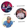 DOITOOL 20pcs Red Blue Glasses Frame Blue Light Blocking Cinema Glasses Lightweight Plastic Movie for Boys and Girls Adults view 4