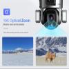 Cameras for Home Security Outdoor 4G Solar Camera 8MP 4K Dual Scrceen 10X Optical Zoom Two-way Audio Color Night Vision CCTV Surveillance IP Camera with Motion Detection(Wifi No Zoom No Card) view 4