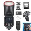 Godox V100-F Flash for Fuji Camera,Round Head Camera Flash Speedlite,TTL Touch Screen 2.4G Wireless X System for Fuji(Godox V1 Upgrade) view 1