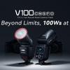 Godox V100-F Flash for Fuji Camera,Round Head Camera Flash Speedlite,TTL Touch Screen 2.4G Wireless X System for Fuji(Godox V1 Upgrade) view 2