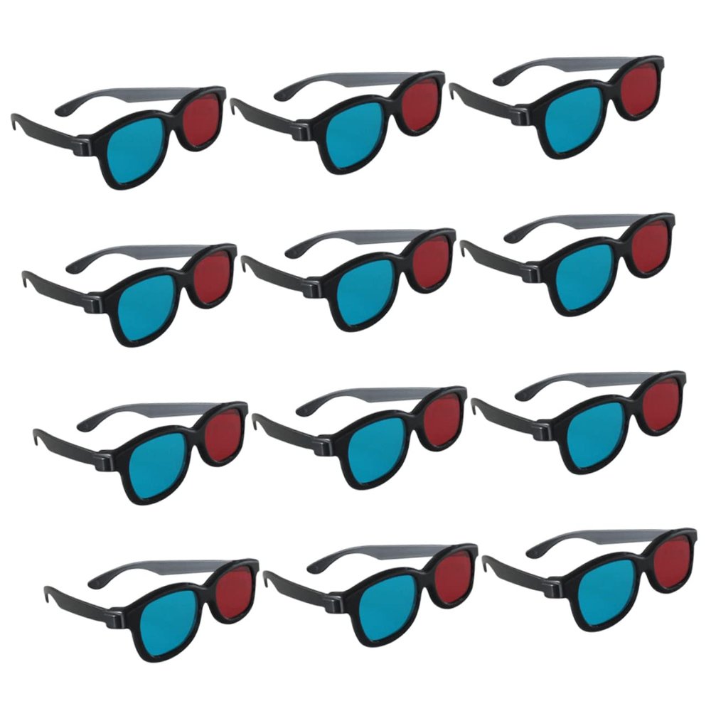 DOITOOL 20pcs Glasses Glasses Men Red Lens Frames Stereoscopic for Boys and Girls Adults Compact Travel Accessory