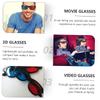 DOITOOL 20pcs Glasses Glasses Men Red Lens Frames Stereoscopic for Boys and Girls Adults Compact Travel Accessory view 3