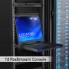 MT-VIKI 19'' LCD KVM Console, 16 Port VGA KVM Switch w/Keyboard+Monitor+Mouse+Drawer+Touchpad, Support OSD/Hotkey/Panel Button Switching (Included 16 KVM Cables) view 2