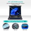 MT-VIKI 19'' LCD KVM Console, 16 Port VGA KVM Switch w/Keyboard+Monitor+Mouse+Drawer+Touchpad, Support OSD/Hotkey/Panel Button Switching (Included 16 KVM Cables) view 3
