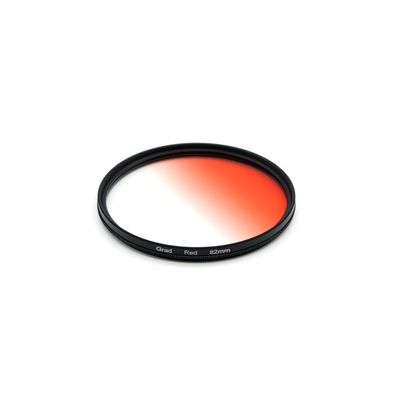 37/40.5/43/46/49/52/55/58/62/67/72/77/82mm Graduated Color Filters Gradual Color Neutral Density Camera Lens Filter Red Orange Yellow Green Blue Purple Grey Graduated Color Filters (Red,82mm)