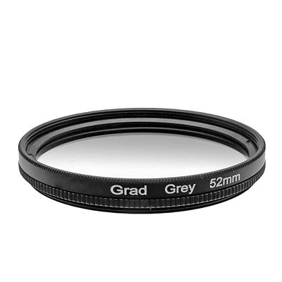 37/40.5/43/46/49/52/55/58/62/67/72/77/82mm Graduated Color Filters Gradual Color Neutral Density Camera Lens Filter Red Orange Yellow Green Blue Purple Grey Graduated Color Filters (Grey,52mm)