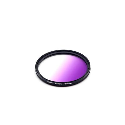 37/40.5/43/46/49/52/55/58/62/67/72/77/82mm Graduated Color Filters Gradual Color Neutral Density Camera Lens Filter Red Orange Yellow Green Blue Purple Grey Graduated Color Filters (Purple,67mm)