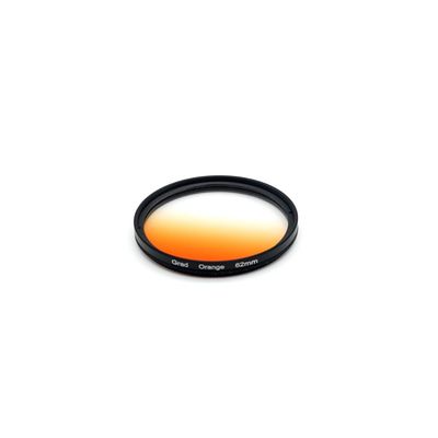37/40.5/43/46/49/52/55/58/62/67/72/77/82mm Graduated Color Filters Gradual Color Neutral Density Camera Lens Filter Red Orange Yellow Green Blue Purple Grey Graduated Color Filters (Orange,62mm)