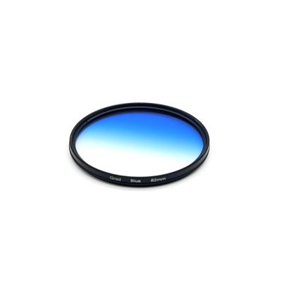 37/40.5/43/46/49/52/55/58/62/67/72/77/82mm Graduated Color Filters Gradual Color Neutral Density Camera Lens Filter Red Orange Yellow Green Blue Purple Grey Graduated Color Filters (Blue,82mm)