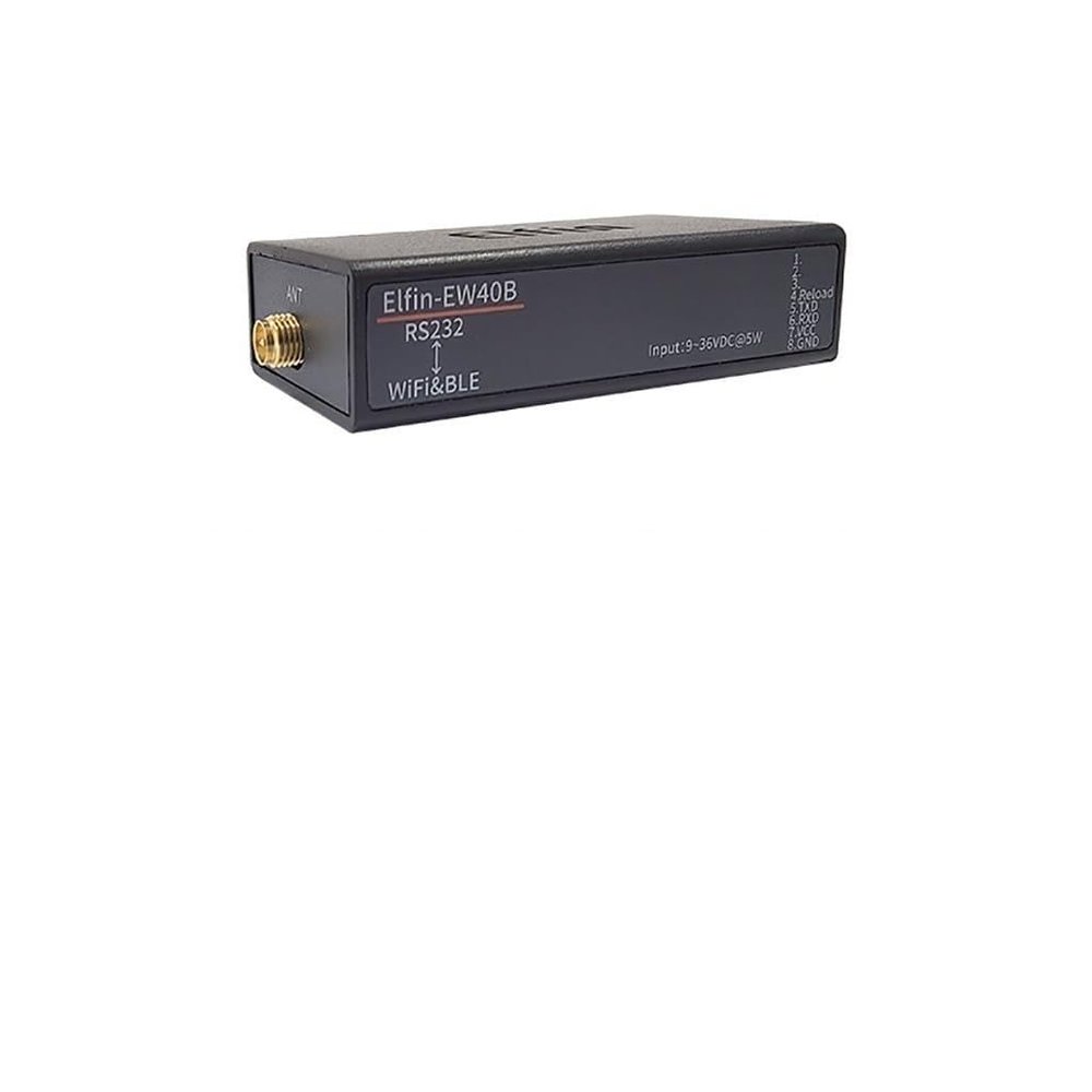JMT Elfin-EW40B-0 Gateway RS232 to Wi-Fi & Blueandtooth Serial Server with External Antenna Support STA/AP/AP+STA Modbus RTU/TCP (Server + Cable Part)