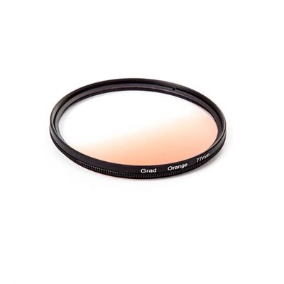 37/40.5/43/46/49/52/55/58/62/67/72/77/82mm Graduated Color Filters Gradual Color Neutral Density Camera Lens Filter Red Orange Yellow Green Blue Purple Grey Graduated Color Filters (Orange,77mm)