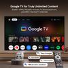 Aurzen BOOM mini Google TV Movie Projector with WiFi and Bluetooth, Voice Control, Family Mode, 20W Dolby Audio, Real-Time Focus, 4K Supported Smart Portable Home Theater Projector Outdoor, Grey view 2
