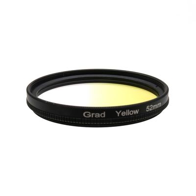 37/40.5/43/46/49/52/55/58/62/67/72/77/82mm Graduated Color Filters Gradual Color Neutral Density Camera Lens Filter Red Orange Yellow Green Blue Purple Grey Graduated Color Filters (Yellow,52mm)