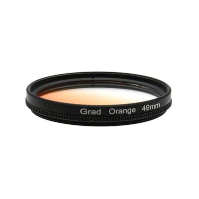 37/40.5/43/46/49/52/55/58/62/67/72/77/82mm Graduated Color Filters Gradual Color Neutral Density Camera Lens Filter Red Orange Yellow Green Blue Purple Grey Graduated Color Filters (Orange,49mm)