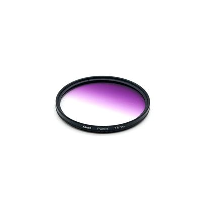 37/40.5/43/46/49/52/55/58/62/67/72/77/82mm Graduated Color Filters Gradual Color Neutral Density Camera Lens Filter Red Orange Yellow Green Blue Purple Grey Graduated Color Filters (Purple,77mm)