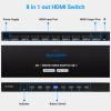 4K@60Hz HDMI Switch 8 in 1 Out, HDMI Switcher Selector Box with IR Remote Control, Support 4K 60Hz Ultra HDR HDCP 3D for Xbox PS5 PS4 Xbox PC Laptop view 2