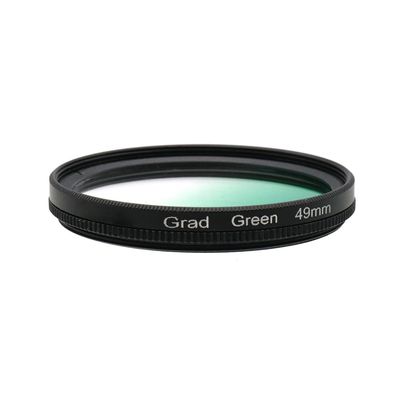 37/40.5/43/46/49/52/55/58/62/67/72/77/82mm Graduated Color Filters Gradual Color Neutral Density Camera Lens Filter Red Orange Yellow Green Blue Purple Grey Graduated Color Filters (Green,49mm)