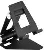Angoily Foldable Tablet Stand Holder Portable Multi-Angle Desktop Support for Tablets and Phones Durable Base for Stability for Kitchen Office and Entertainment Use Black view 2