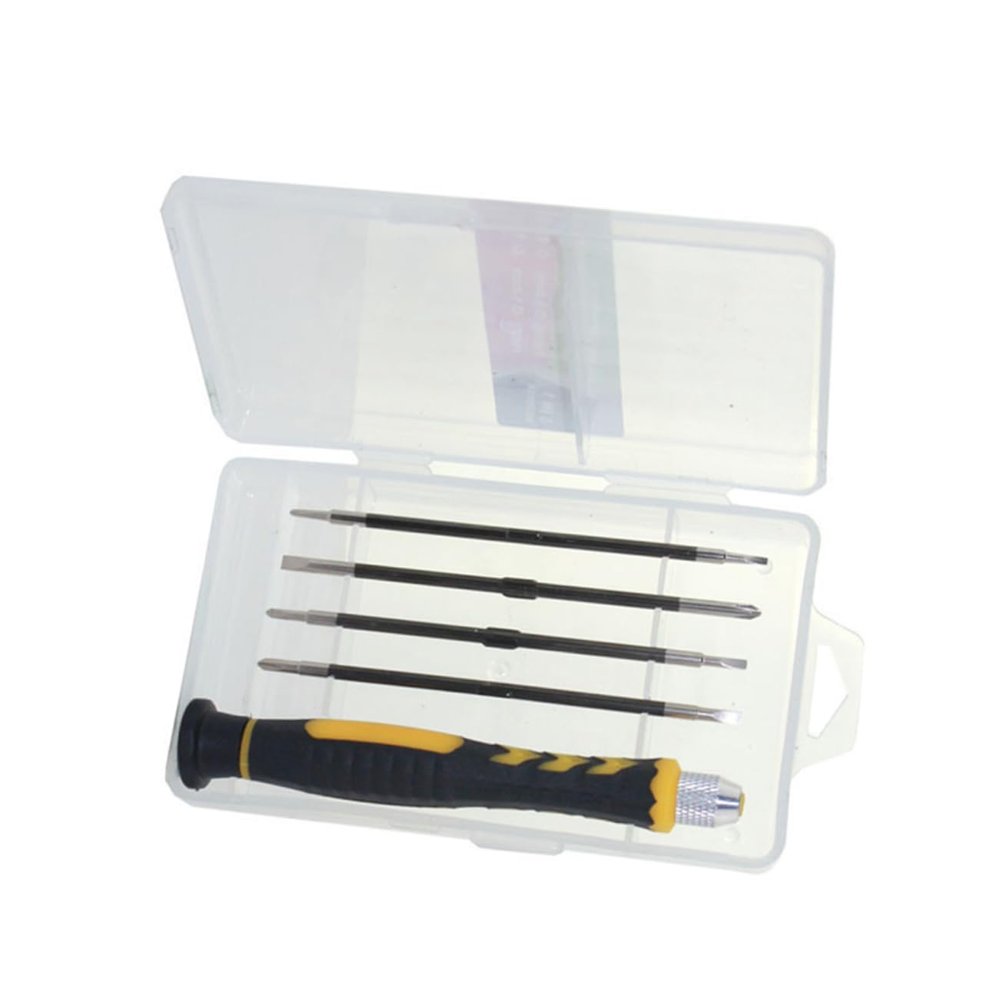 Housoutil Four in One Screwdriver Set for Phone Repair Durable Magnetic Precision Tool Kit for Mobile Devices Laptops Tablets and Watches Includes Essential Bits for Electronics Maintenance