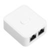 RJ45 Network Splitter Adapter, High Speed Ethernet Switch with 2 Inputs and 1 Output for Two Network Connections for Tech Enthusiasts, ABS White, 1 X Gigabit Network Switch view 2