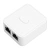 RJ45 Network Splitter Adapter, High Speed Ethernet Switch with 2 Inputs and 1 Output for Two Network Connections for Tech Enthusiasts, ABS White, 1 X Gigabit Network Switch view 3