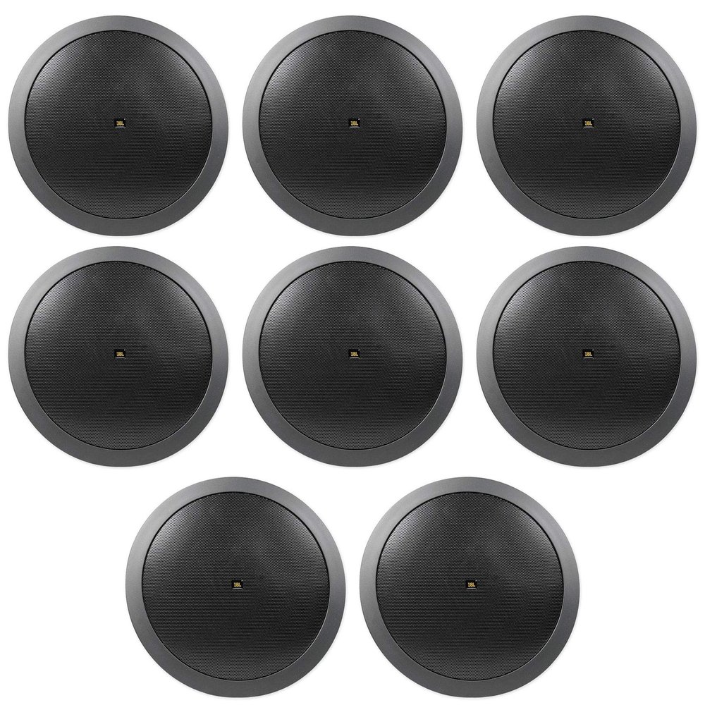 Audiosavings Bundle: (4) Pairs of Control 16C/T-BK 6.5" 30 Watt 70V Commercial Ceiling Speakers for Restaurant/Bar in Black. (8 Items)