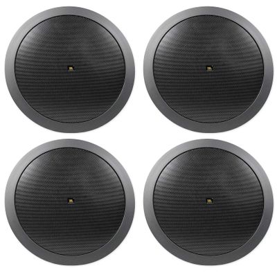 Audiosavings Bundle: (2) Pairs of Control 16C/T-BK 6.5" 30 Watt 70V Commercial Ceiling Speakers for Restaurant/Bar in Black. (4 Items)