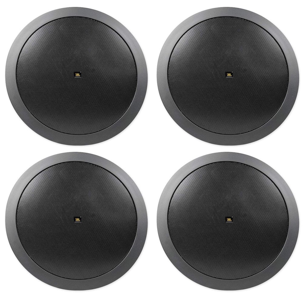 Audiosavings Bundle: (2) Pairs of Control 16C/T-BK 6.5" 30 Watt 70V Commercial Ceiling Speakers for Restaurant/Bar in Black. (4 Items)