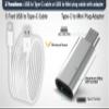 Replacement Lost USB Power Charger Data Cable For Texas Instruments Calculator TI-84 Plus CE Charger, TI84 Plus CE TI 89 Titanium Graphing Calculator Charging Cord, TI Nspire CX II Charger 5FT (White) view 2
