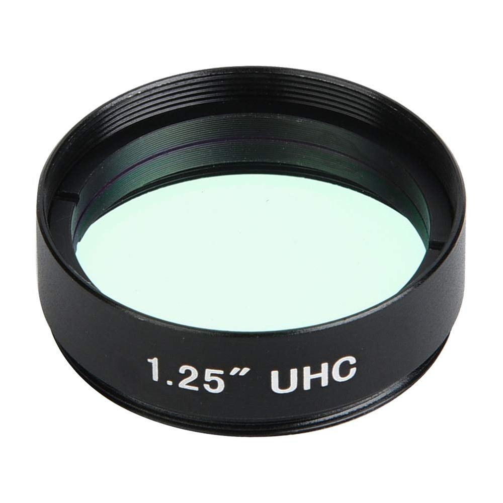 1.25 Inch UHC Light Pollution Filter, 31.7mm Telescope Lens for Astronomical Observation, Reduces Harmful City Light Interference, Sturdy Aluminum Alloy Material, International