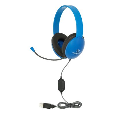Egghead Kids Heavy Duty Headset with Steel Reinforced Gooseneck Microphone, Chew-Resistant Tri-Shield Cord, Padded Ear Cushions, and Adjustable Headband, Pack of 10