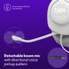 JBL Quantum 100M2 - Wired Over-Ear Gaming Headset with omnidirectional, Detachable mic with Mute Option and Fabric-Covered Memory Foam Ear Cushions, Compatible with All Platforms (White) view 4