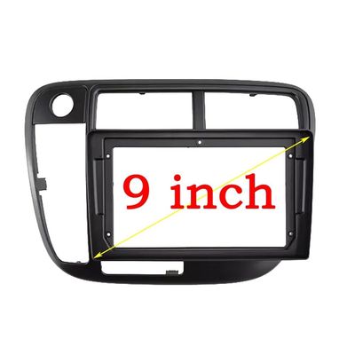 HJLXCSLUJ Car Replacement 9 inch Car Fascia Radio Panel for 1998-2000 Compatible with Civic Dash Kit Install Facia Console Bezel Stereo Adapter Plate Trim Cover Car Interior(Left Wheel)