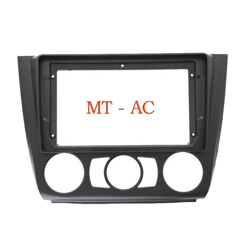HJLXCSLUJ Car Replacement Audio Car Fascia Frame Adapter 9 inch Big Screen Compatible with 1 Series 2005-2012 2 Din CD DVD Player Fitting Panel Frame Kit Car Interior(MT Frame)