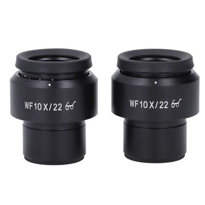2PCS 10X Microscope Eyepieces, 22mm High Eye Spot Wide Field Optical Lens, Diopter Adjustment, 30mm Mount, Replacement for Microscope Eyepiece Upgrade